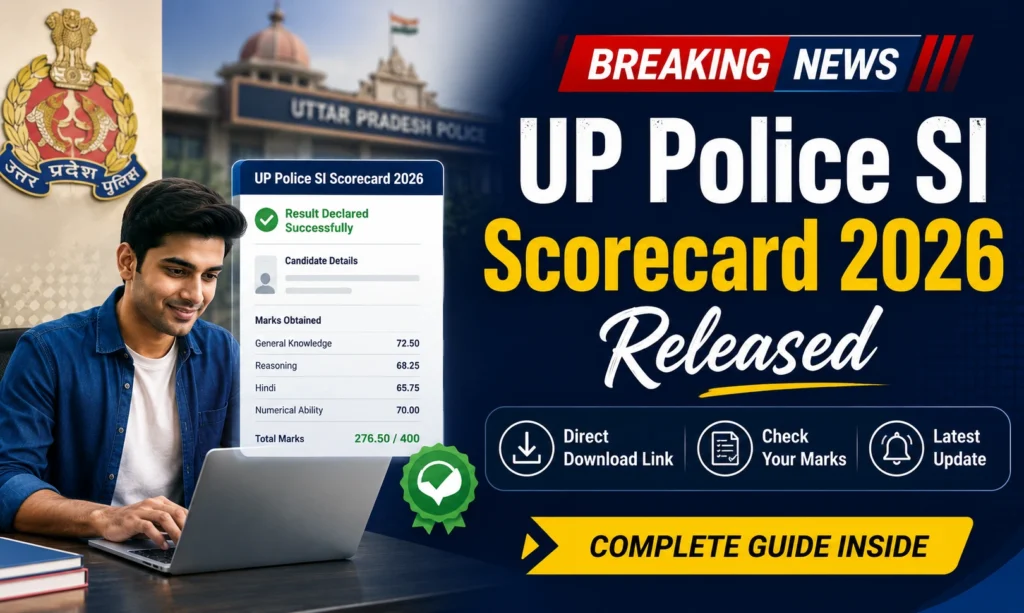 UP Police SI Scorecard 2026