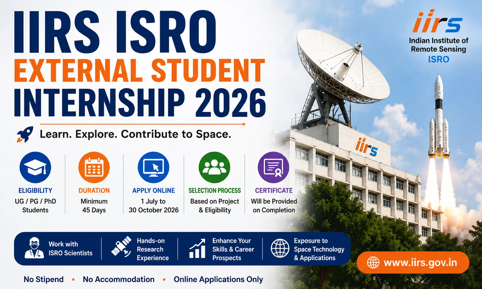 IIRS ISRO External Student Internship 2026